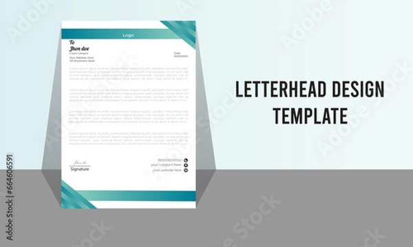 Fototapeta  letterhead design template ready
