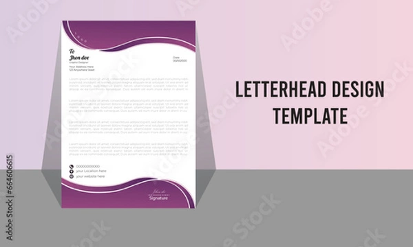 Fototapeta  letterhead design template ready