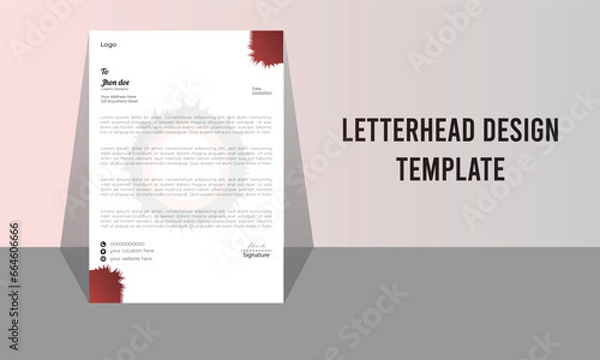 Fototapeta  letterhead design template ready