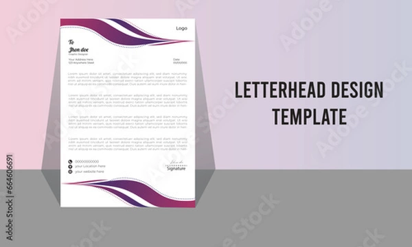 Fototapeta  letterhead design template ready