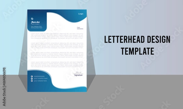 Obraz  letterhead design template ready