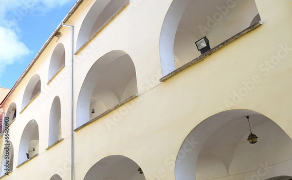 Fototapeta вид террас внутреннего двора замка