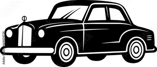 Obraz Vintage Car Logo Vector Icon Fast Elegant