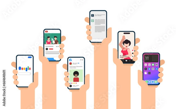 Obraz Mobile Apps Streamline Concept