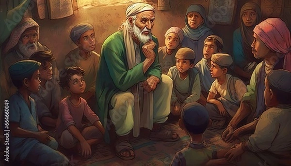 Fototapeta Sacred Artistry: Exploring the Beauty of Stained Glass and Religious Iconography in the Church