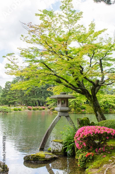 Fototapeta Kotojitoro lantern in spring