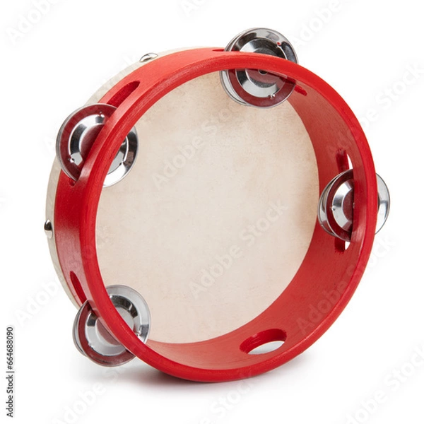 Obraz tambourine isolated on white background.