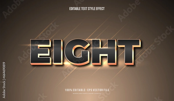 Fototapeta Modern Gradient bright color with futuristic theme mockup text. Editable 3d text effect styles