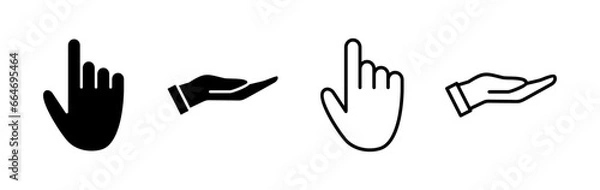 Obraz Hand icon vector. hand symbols. palm
