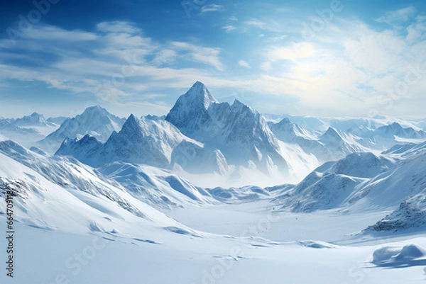 Obraz 冬山のゲレンデ