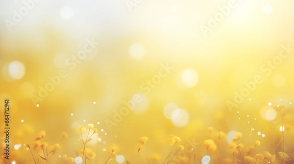 Obraz Summer or spring abstract blurry bright yellow background