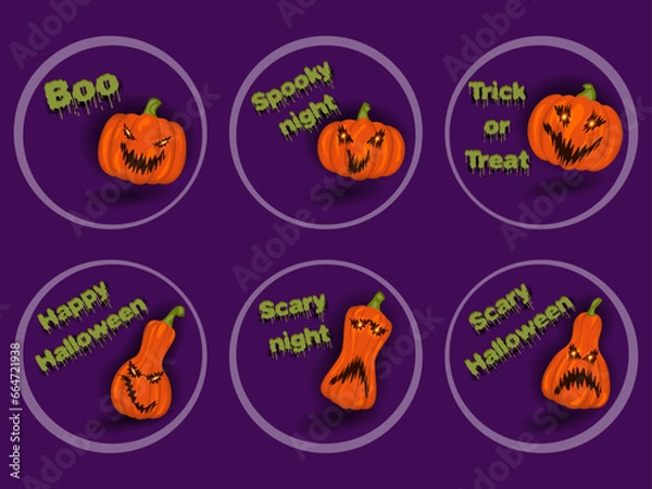 Obraz Halloween Pumpkins