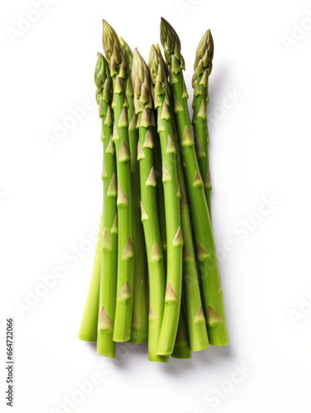 Fototapeta Asparagus Studio Shot Isolated on Clear Background, Food Photography, Generative AI