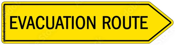 Obraz Emergency evacuation route sign