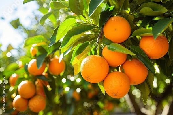 Obraz Orange Fruit on Tree.