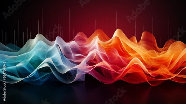 Obraz Graphical representation of the amplitude of different sound frequencies