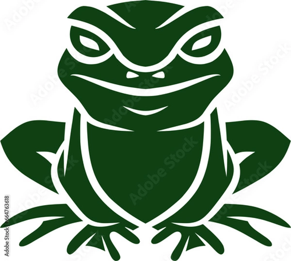 Fototapeta frog silhouette and vector ustration design
