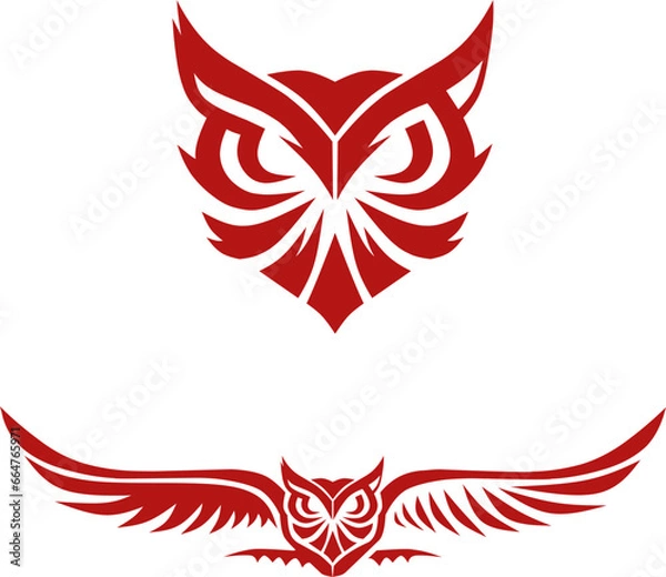 Fototapeta owl silhouette and vector illustration design