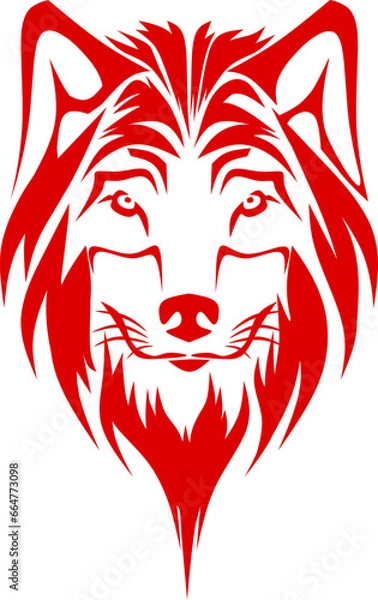 Obraz wolf silhouette and vector illustration design