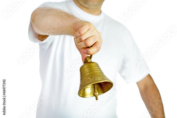 Obraz Man ringing bell
