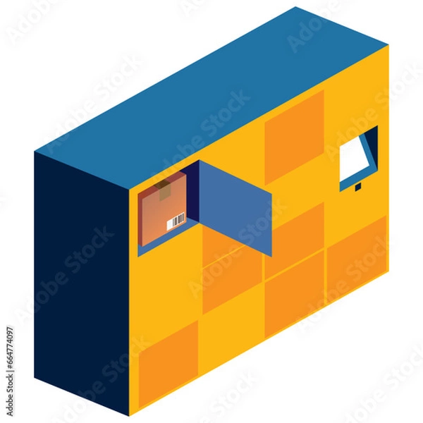 Obraz Premium vector parcel locker icon for your delivery business.