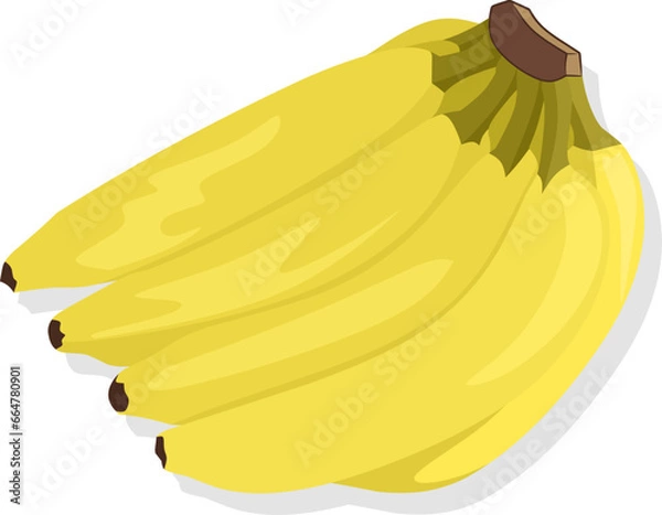 Fototapeta banana silhouette and vector illustration design