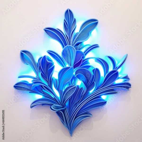 Obraz abstract blue flower