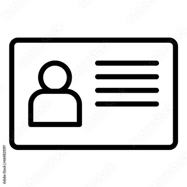 Obraz Id Card Icon Style