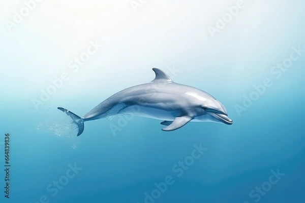 Obraz Dolphin Struggles In Polluted Sea Environment