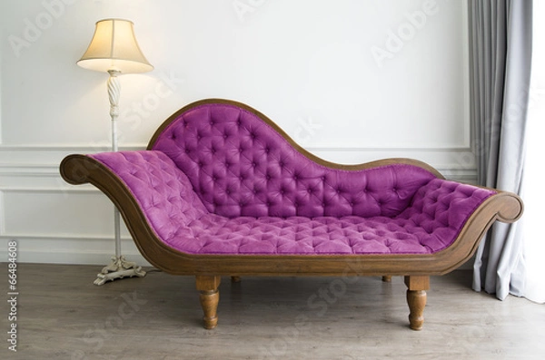 Fototapeta Pink sofa with luxurious look
