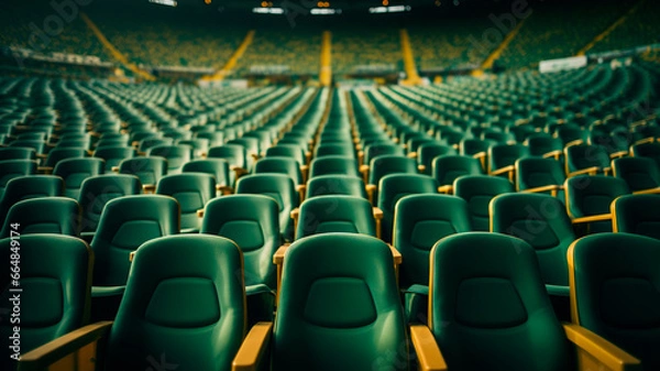 Fototapeta empty chairs in a stadium.