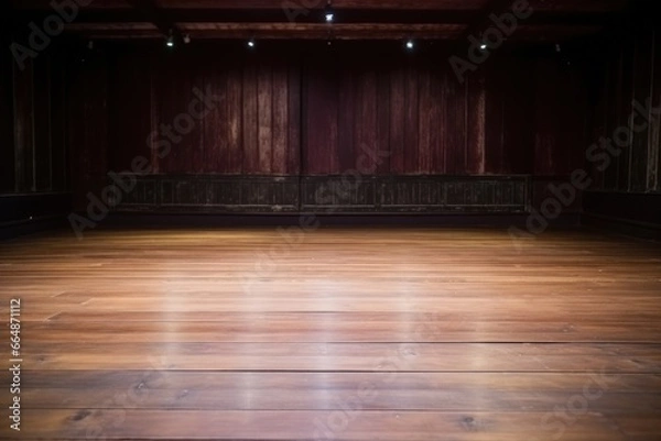 Obraz close-up of a theater stages wooden floor