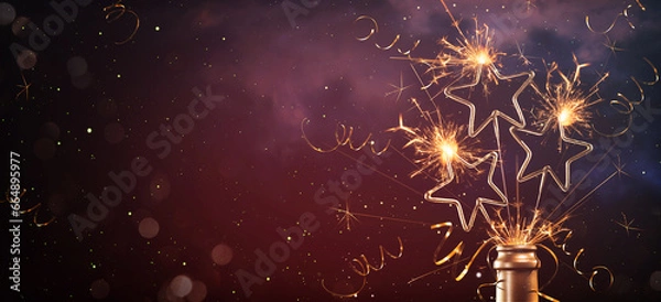 Obraz New Year's Eve Party background greeting card