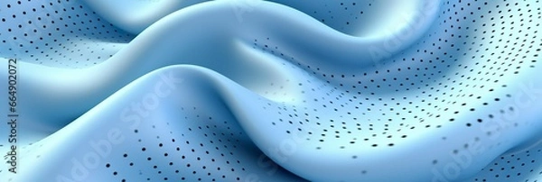 Obraz Breathable fabric dry light blue soft mesh holes floating light blue background.
