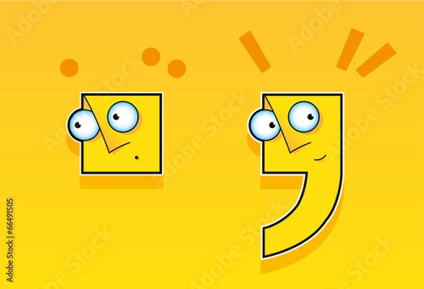 Obraz punctuation marks characters dot and comma