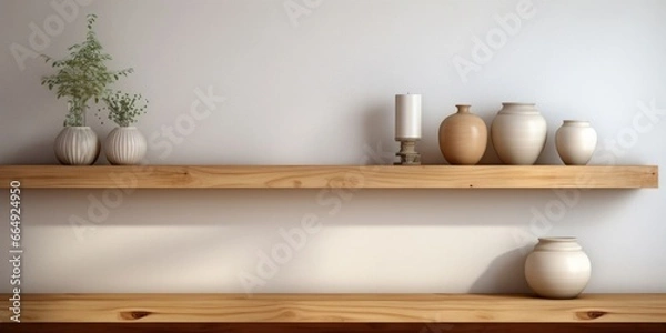 Fototapeta 木の棚