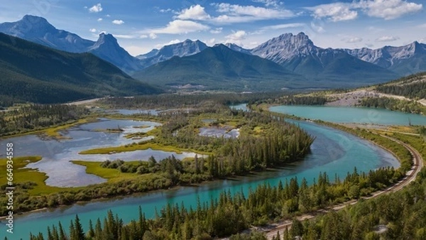 Obraz Bow river close Exshaw