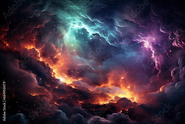 Obraz Universe with stars, constellations, galaxies, nebulae and gas and dust clouds