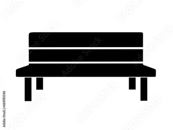 Obraz bench icon vector with simple design
