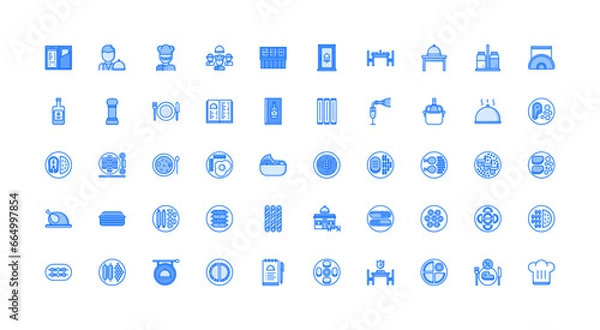 Obraz restaurant icon set