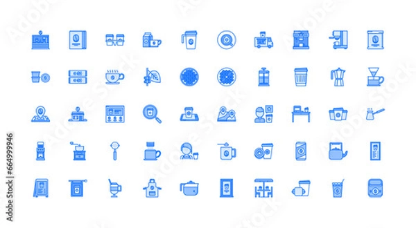 Fototapeta coffee icon set