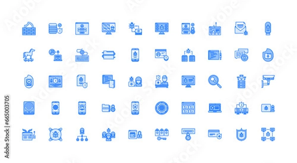 Obraz data protection icon set