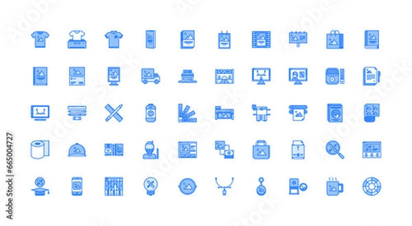 Obraz typography icon set