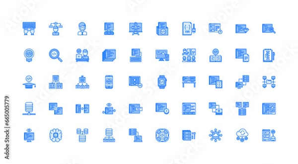 Obraz programming icon set