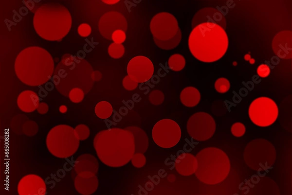 Obraz Red abstract bokeh lights with soft light background illustration Colorful background with defocused lights for illustration