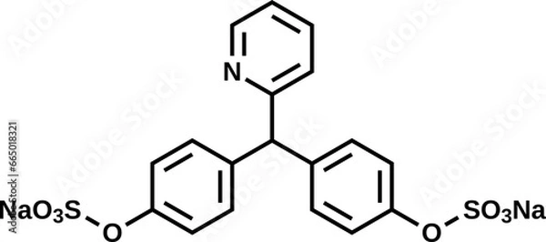 Fototapeta Sodium picosulfate structural formula, vector illustration