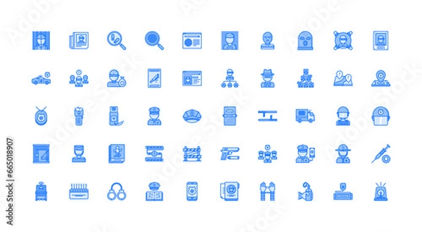 Obraz police icon set