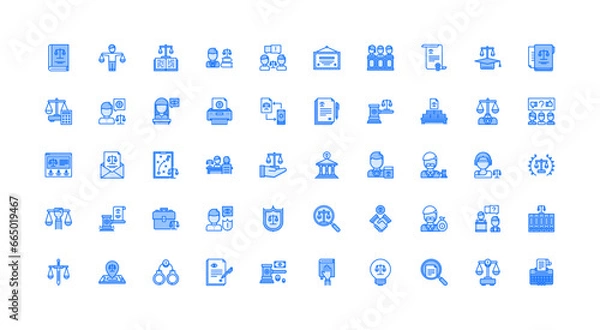 Obraz lawyer icon set