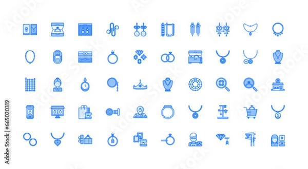 Obraz jewelry icon set