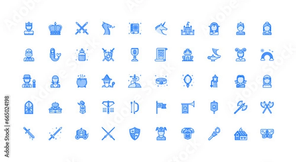 Obraz fairy tale icon set